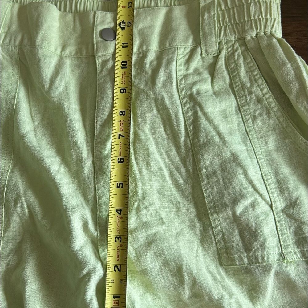 Urban Outfitters Myla Linen Blend Green Linen Cargo Pants Women’s Size Medium - Picture 8 of 13